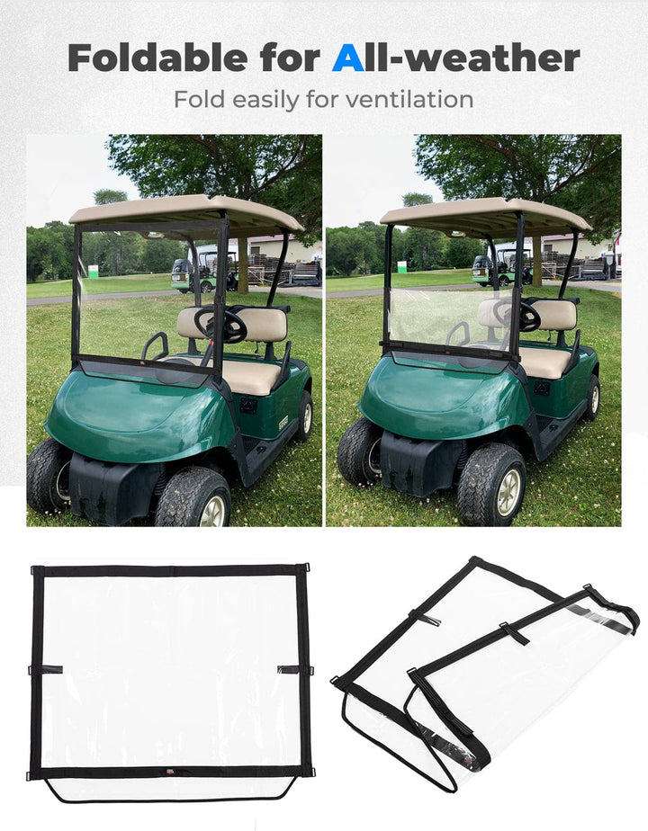 Foldable Golf Cart Windshield for EZGO RXV