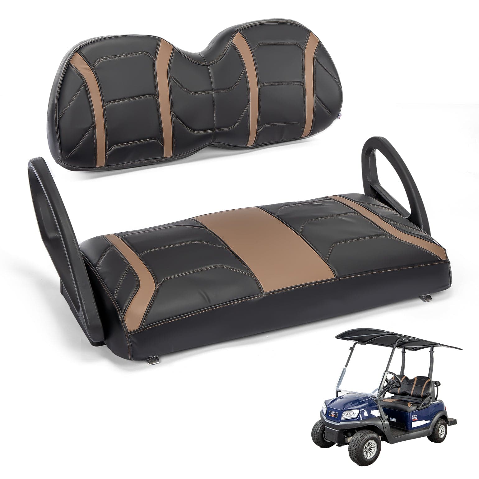 Front Seat Covers for Club Car Precedent Tempo No Staples Needed Bl Kemimoto