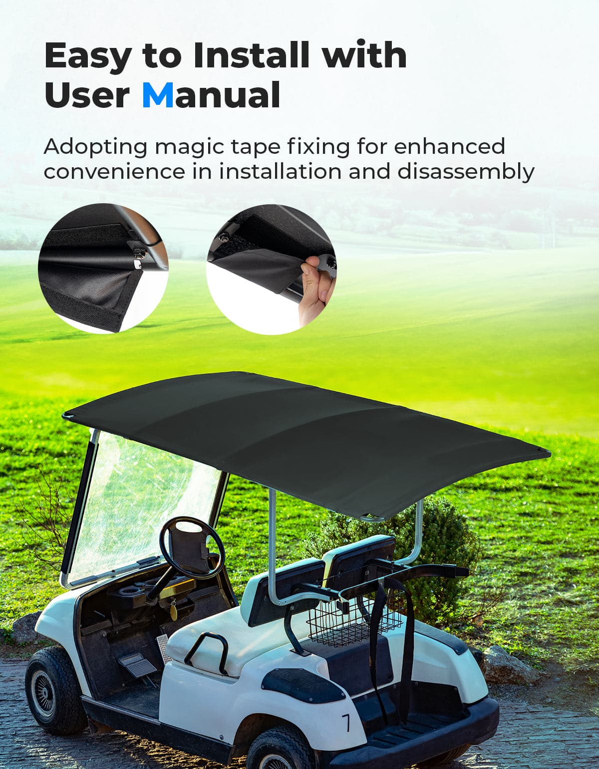 Golf Cart Roof Canvas Sun Top for EZGO RXV 2008+