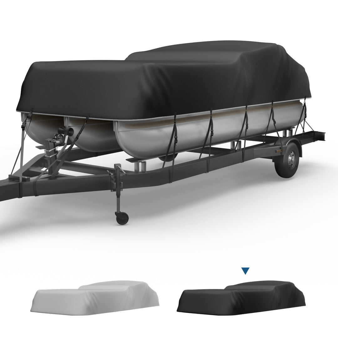 Pontoon Boat Cover 21-24ft, Heavy Duty 600D UV Resistant