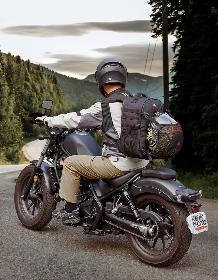 Motorcycle Helmet Backpack, 27-35L