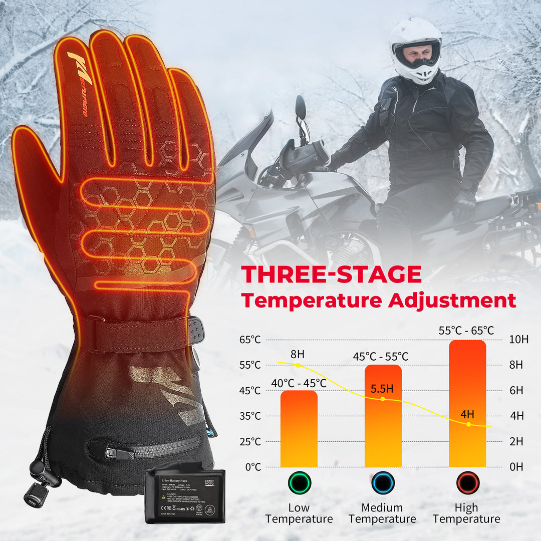 Heated Gloves Kemimoto, Perfect for driving in the cold