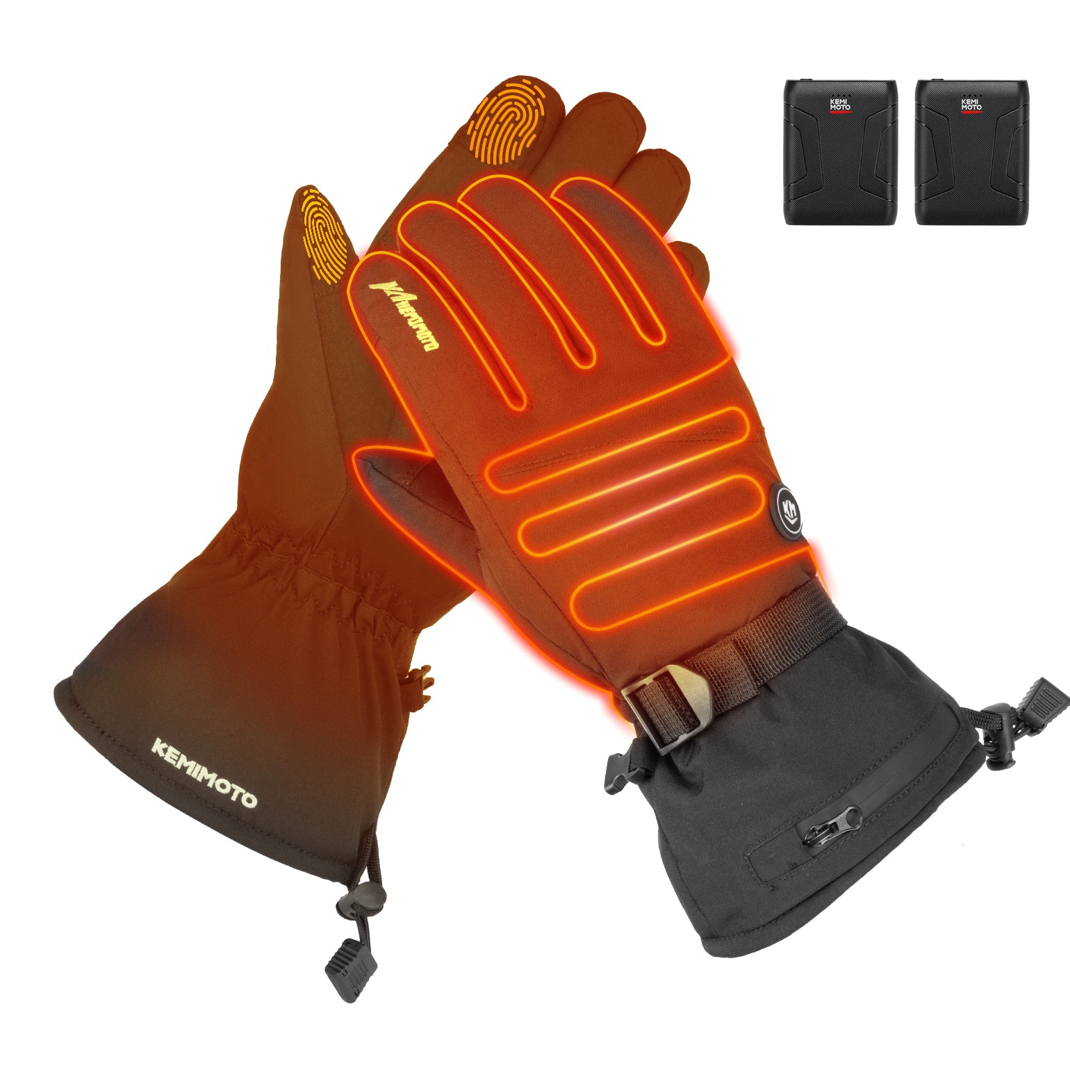 Upgrade Heated Gloves Ice Fishing 7.4V Rechargeable Battery