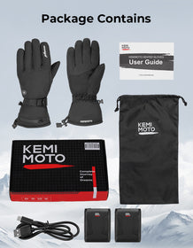 Upgrade Heated Gloves Ice Fishing Rechargeable Waterproof - Kemimoto