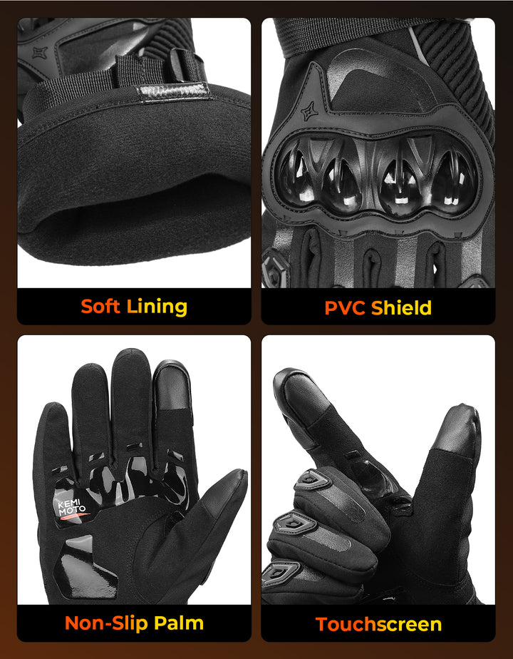 Heated Motorcycle Gloves, 3 Heating Modes with 2500mAH Battery