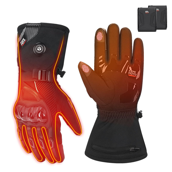 Heated Motorcycle Gloves, 3 Heating Modes with 2500mAH Battery