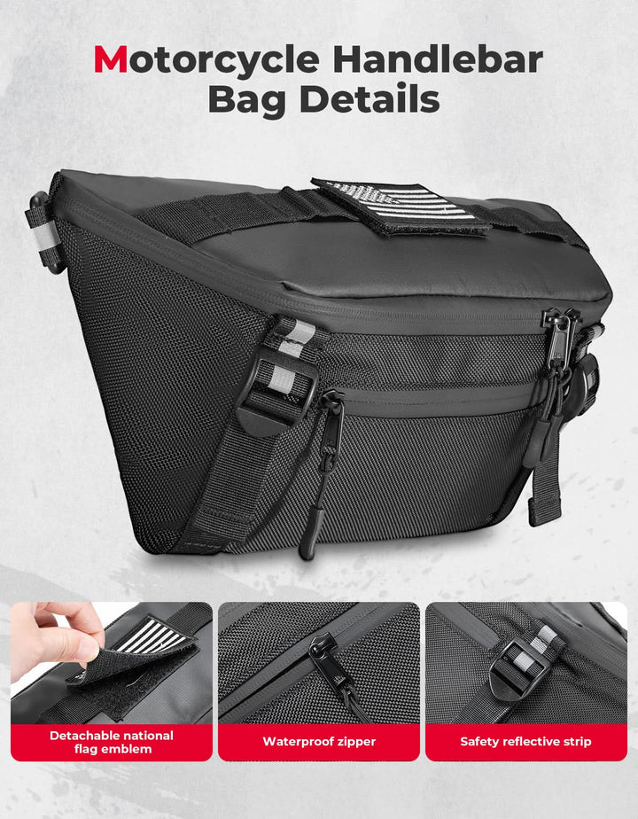 Universal Motorcycle Handlebar Bag for Dirt Bike