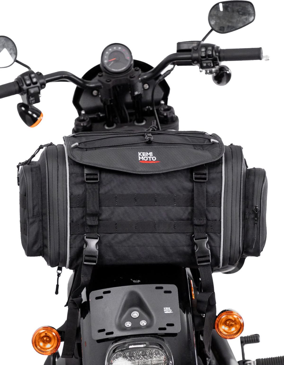 Motorcycle Travel Luggage Bags, 23L-30L Expandable Tail Bag