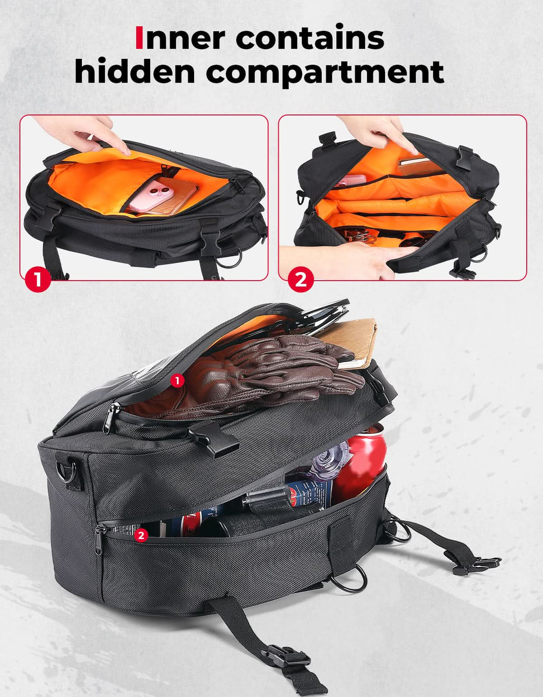 Motorcycle Saddlebags with Rain for Dirt Bike