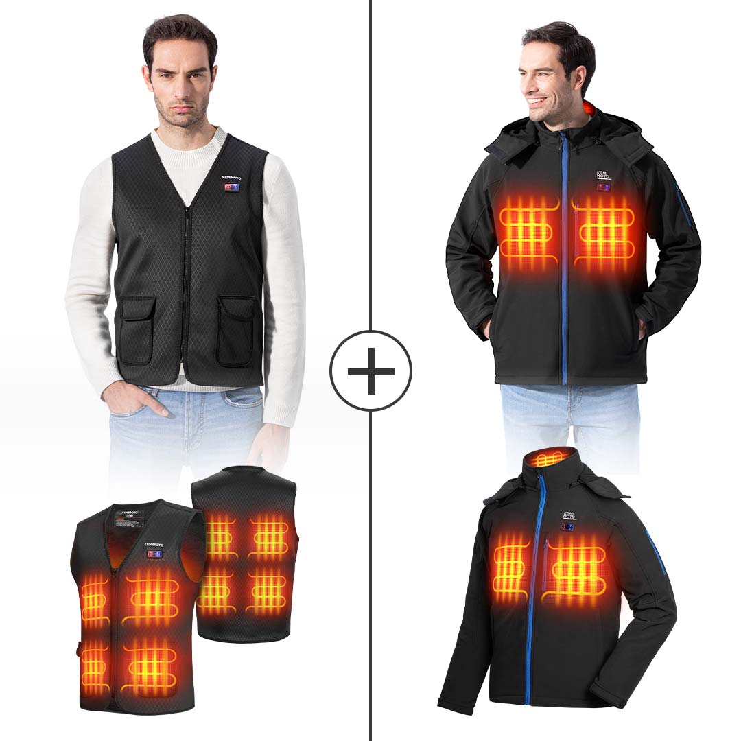 Winter Heated Vest & Classic Heated Jacket - Kemimoto