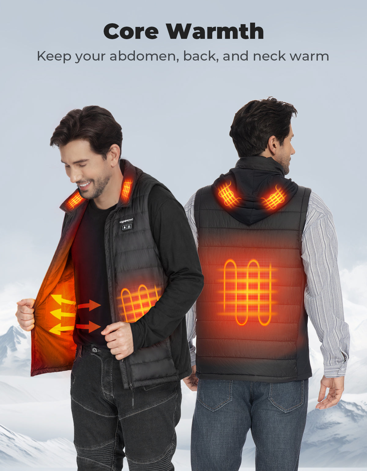 Men's heated vest best sale