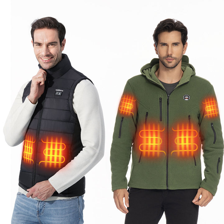 Heated Vest With Heated Hood & Electric Hooded Sweatshirt