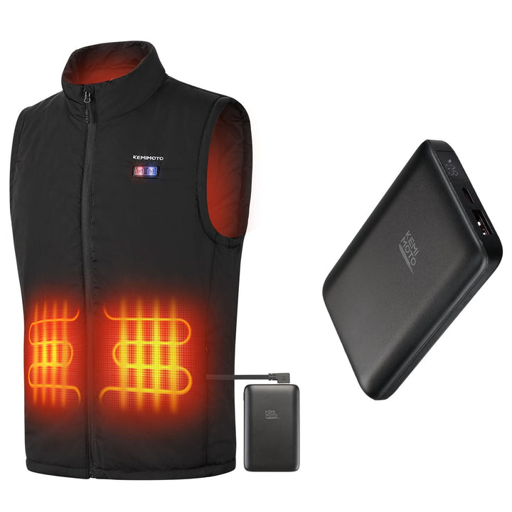 Classic Heated Vest & 5V 10000mAh Battery Pack