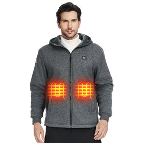 Sudadera con capucha térmica con paquete de batería de 12 V, sudadera con capucha térmica eléctrica para hombres y mujeres