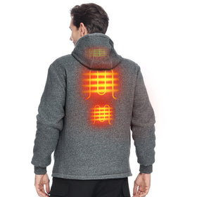 Sudadera con capucha térmica con paquete de batería de 12 V, sudadera con capucha térmica eléctrica para hombres y mujeres