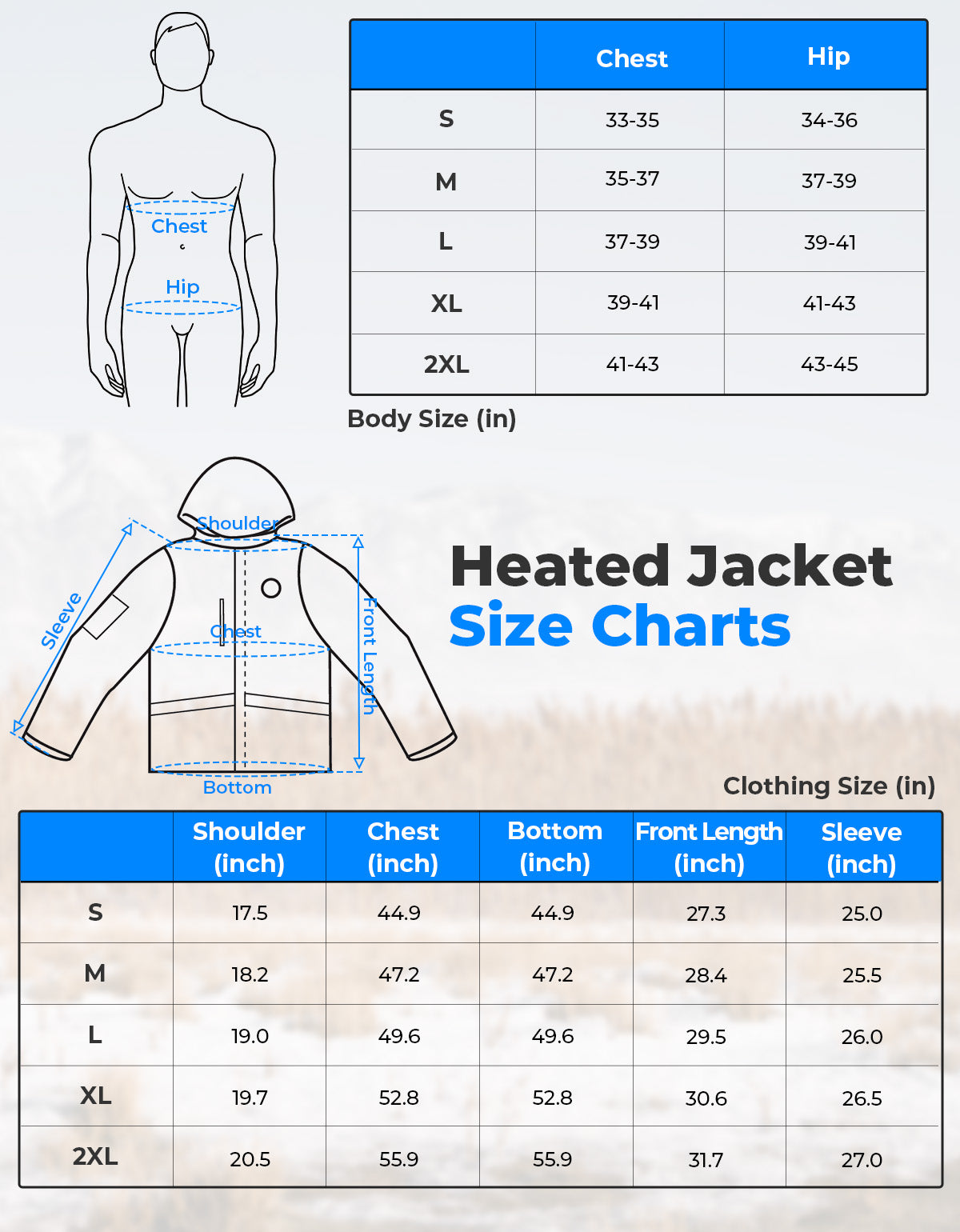 Hooded Heated Jackets with Battery Pack for Hunting Outdoor Hiking