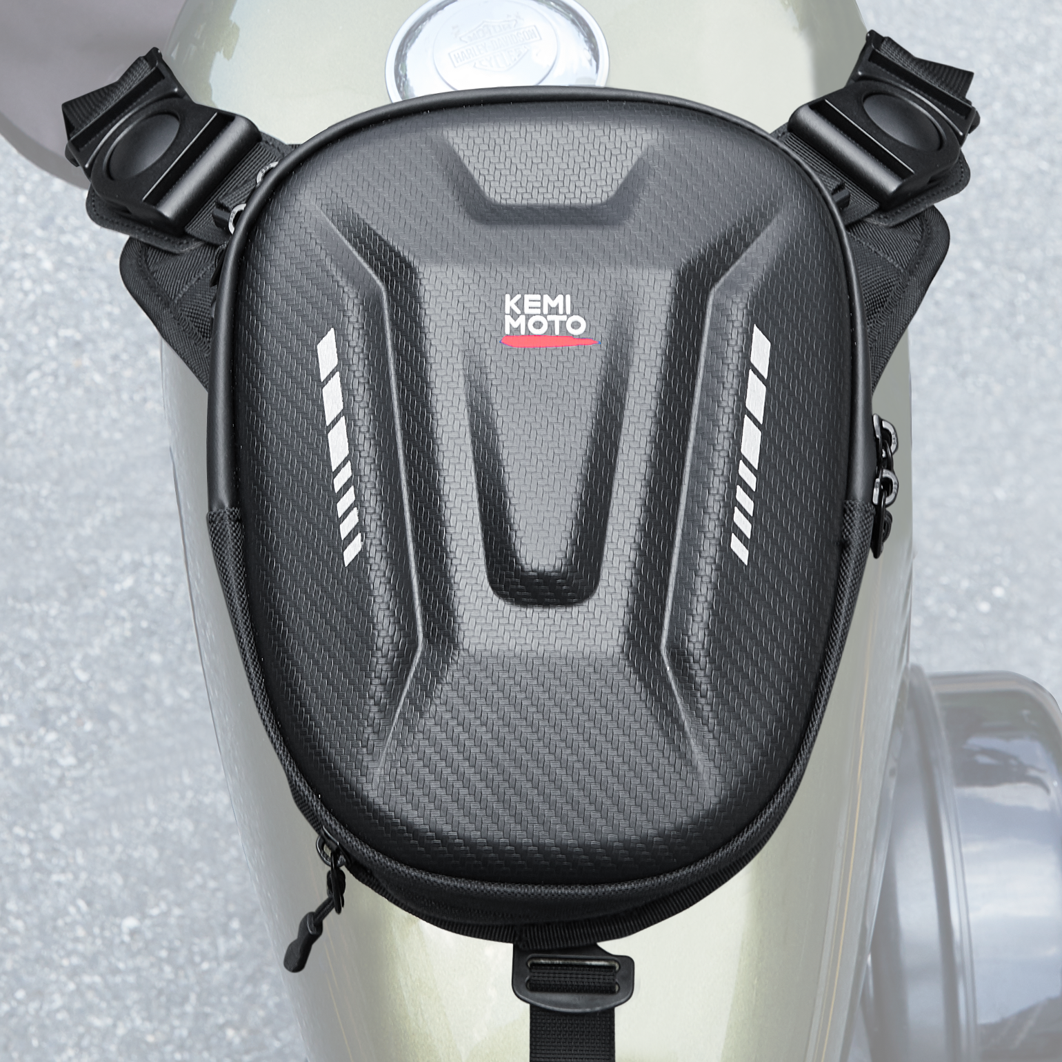 Motorcycle Tank Bag, 12L EVA Hard Shell Thigh Bag