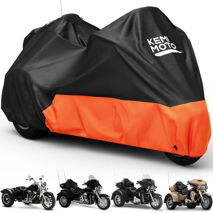 Upgraded Motorcycle Trike Cover 3 Wheel Waterproof Cover for Trike Models