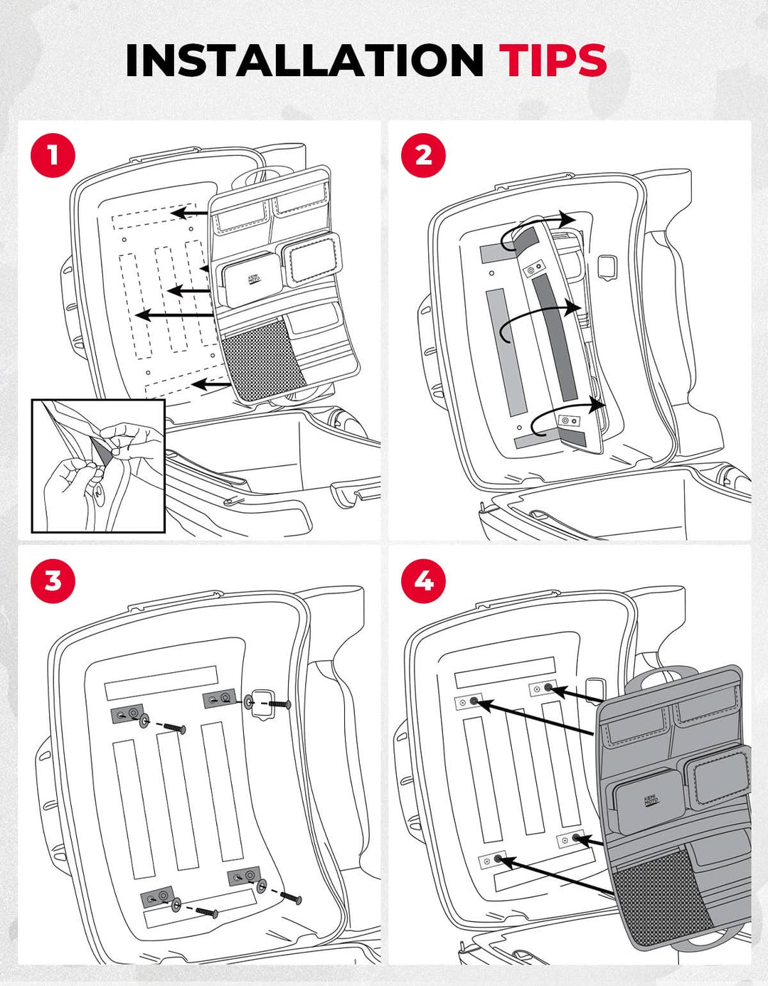 Tour Pack Lid Organizer for Road Glide Road King Street Glide Touring Model