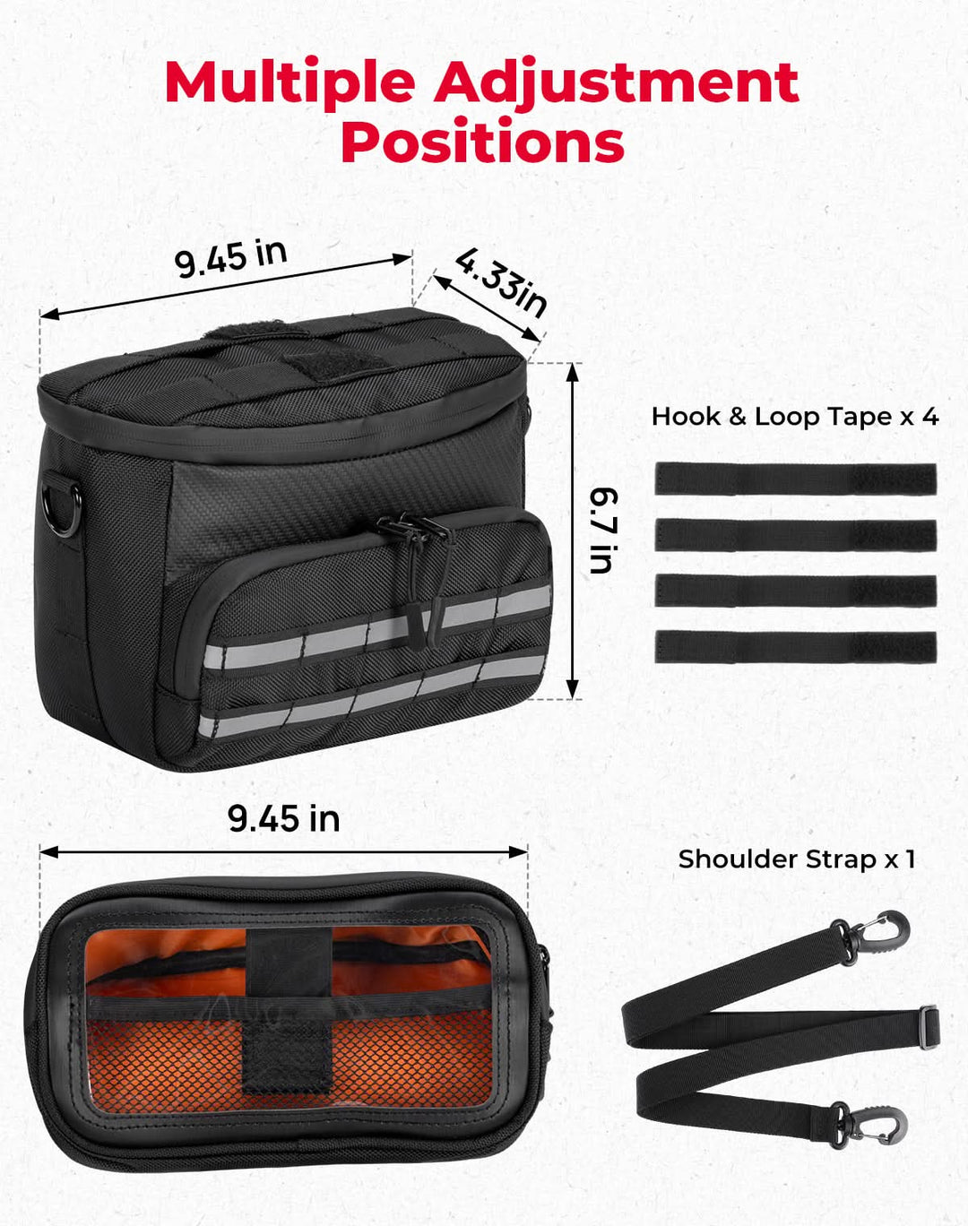 Motorcycle Handlebar Tool Bag for Cruiser Softail Dyna Sportster