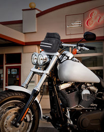 Motorcycle Handlebar Tool Bag for Cruiser Softail Dyna Sportster - Kemimoto