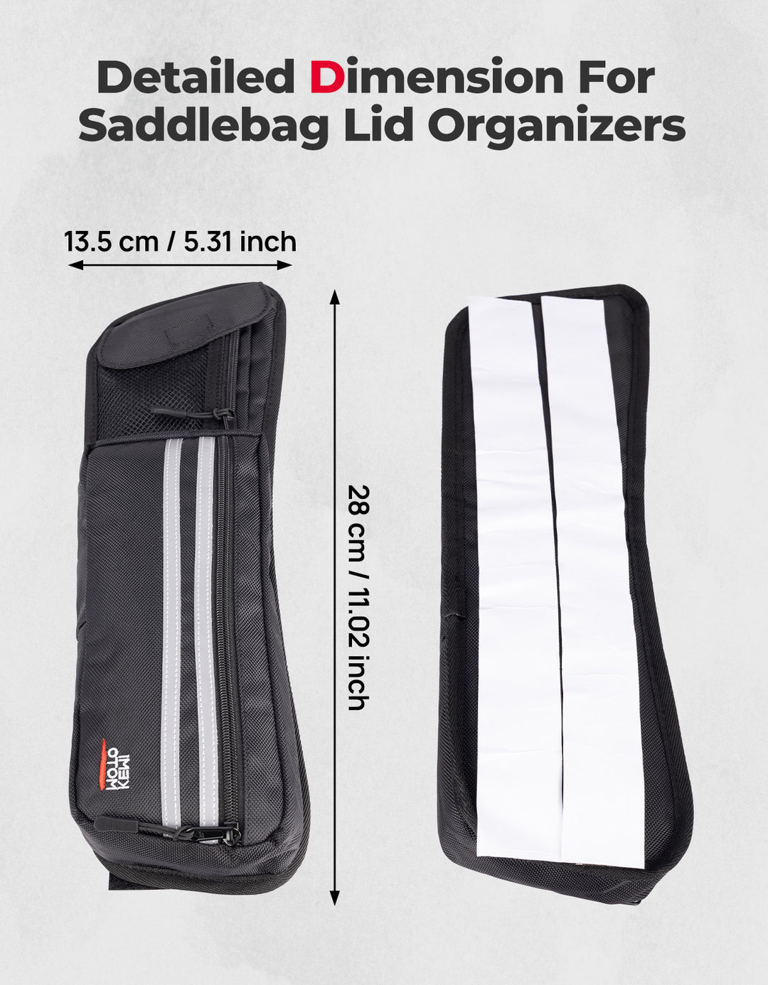 Upgraded Saddlebag Lid Organizers 2 Pack for Touring Street Glide Road King