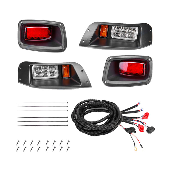 EZ-Go TXT headlights/taillights kit with complete wiring fashion harness