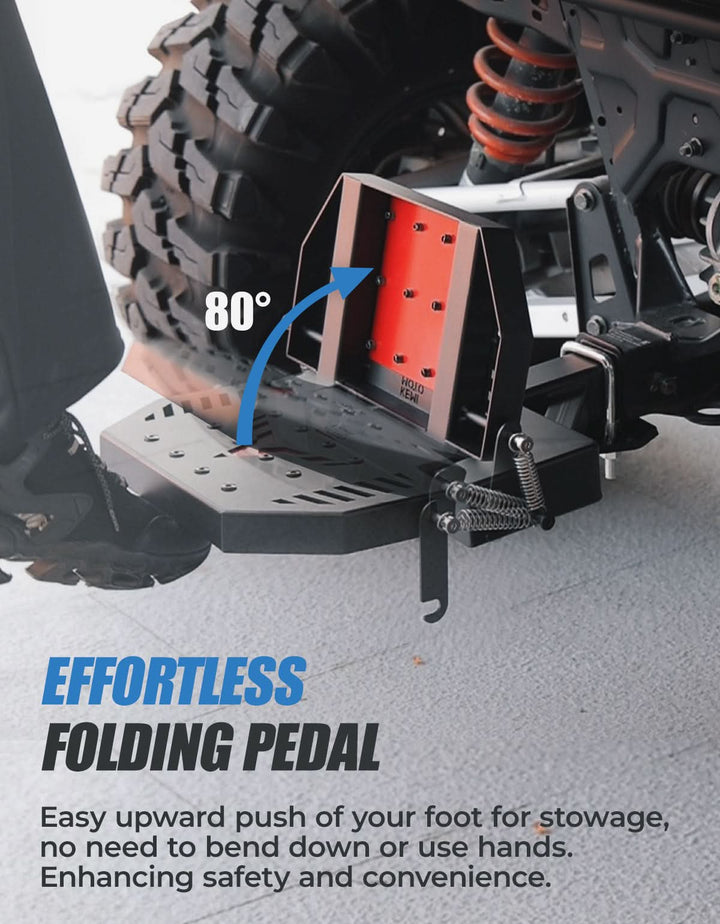 UTV Hitch Step with 2" Hitch Receiver Bumper Step for Polaris Ranger 1000 Defender UFORCE 1000