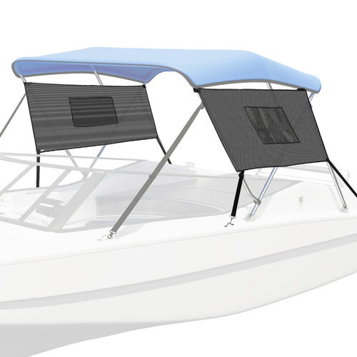 Detachable Mesh Sidewalls for 3 Bow Bimini Tops