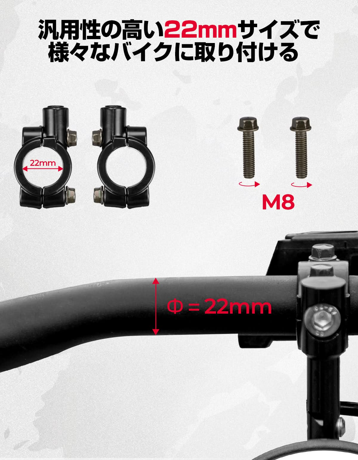 CNC Aluminum Bar End Side Mirror for 22-23mm Handlebar Diameter