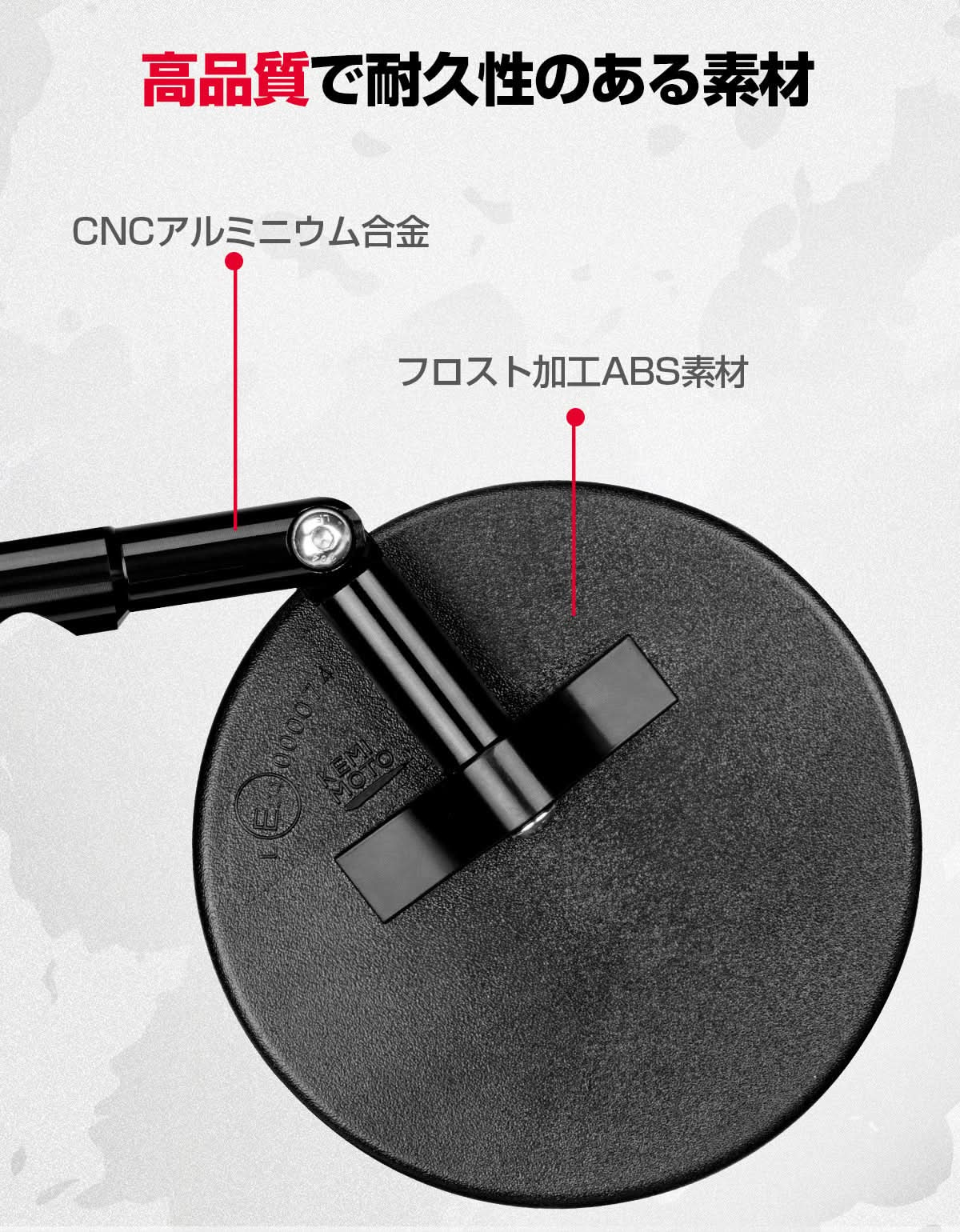 CNC Aluminum Bar End Side Mirror for 22-23mm Handlebar Diameter