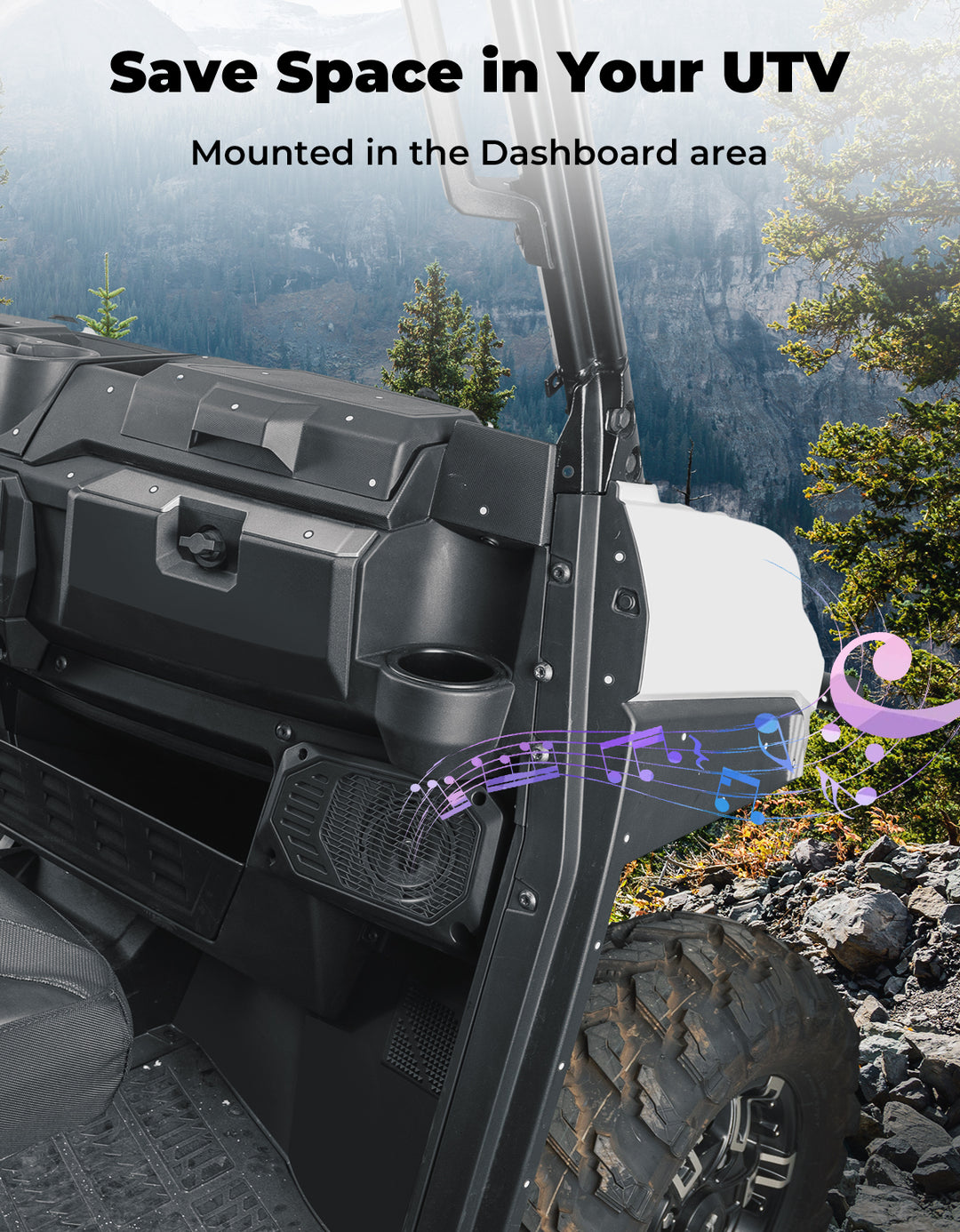 Under Dash Speaker Pods for Polaris Ranger XP 1000/Crew 2018-2025