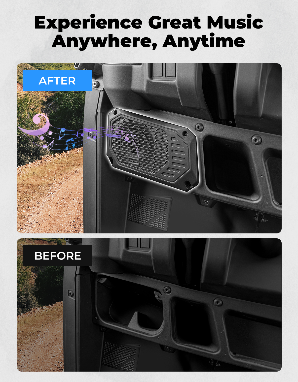 Under Dash Speaker Pods for Polaris Ranger XP 1000/Crew 2018-2025