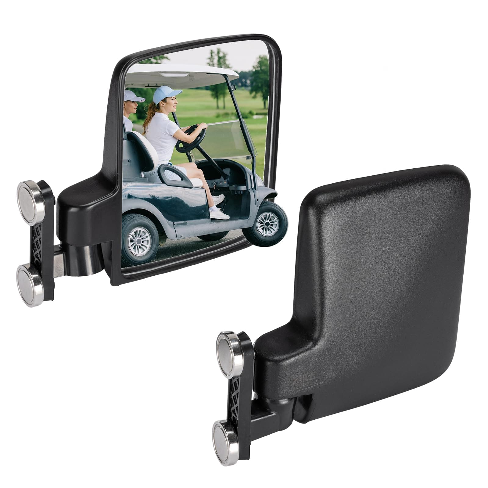 220Lbs Magnetic Side Mirrors for UTV Golf Cart Tractor Forklifts - Kemimoto