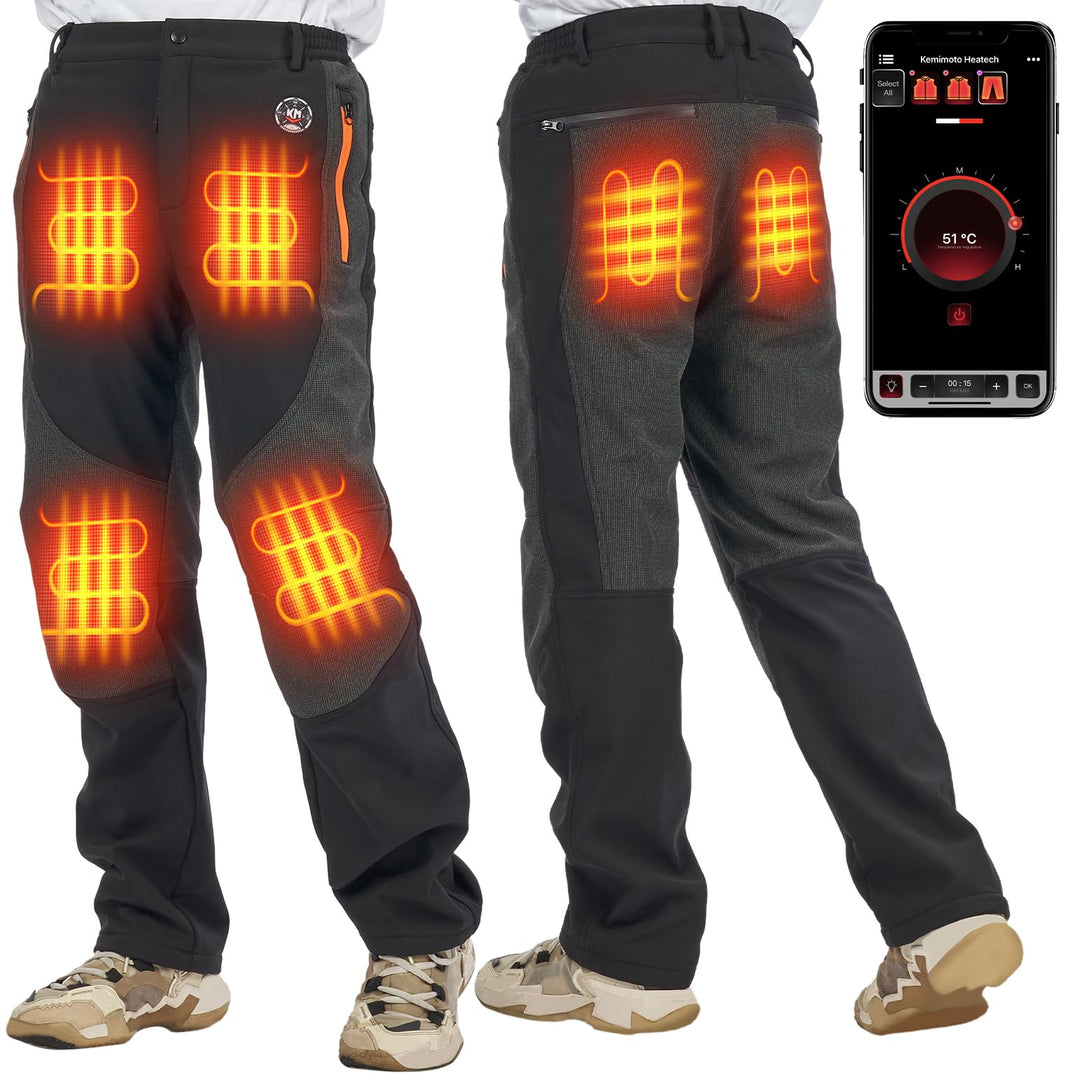 12V Smart-Controlled Heated Pants, App-Adjustable Temperature