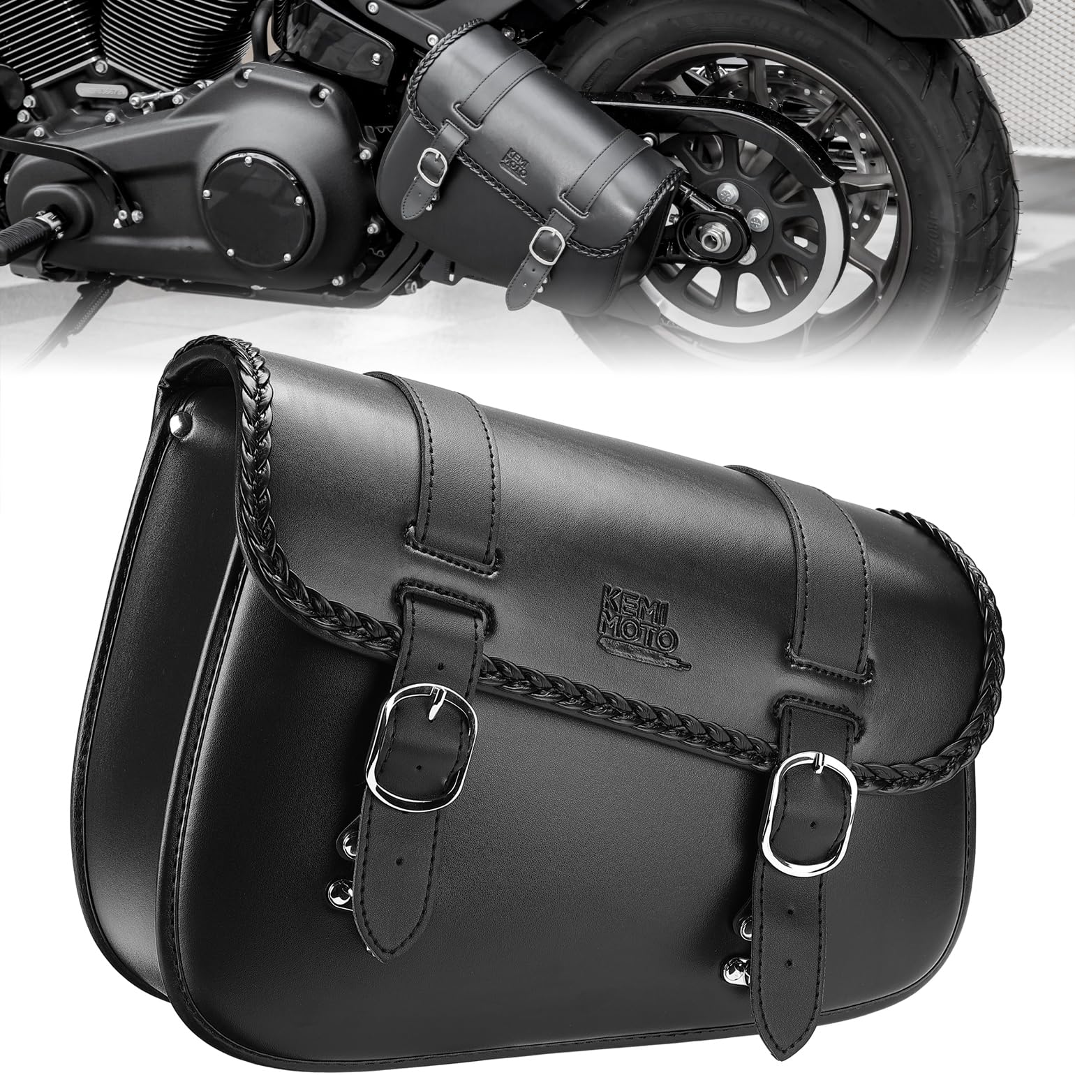 Motorcycle Left Side Swingarm Bag for Softail Sportster S Models