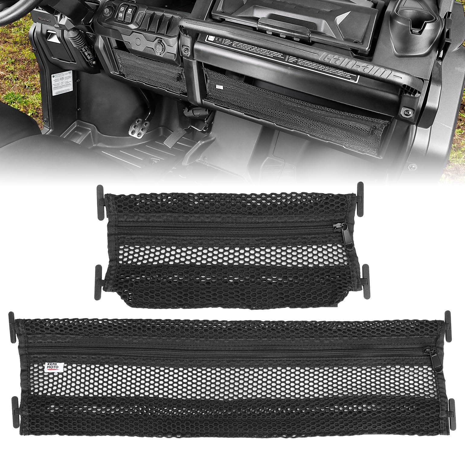 2PCS Dash Storage Nets for Can-Am Defender - Kemimoto