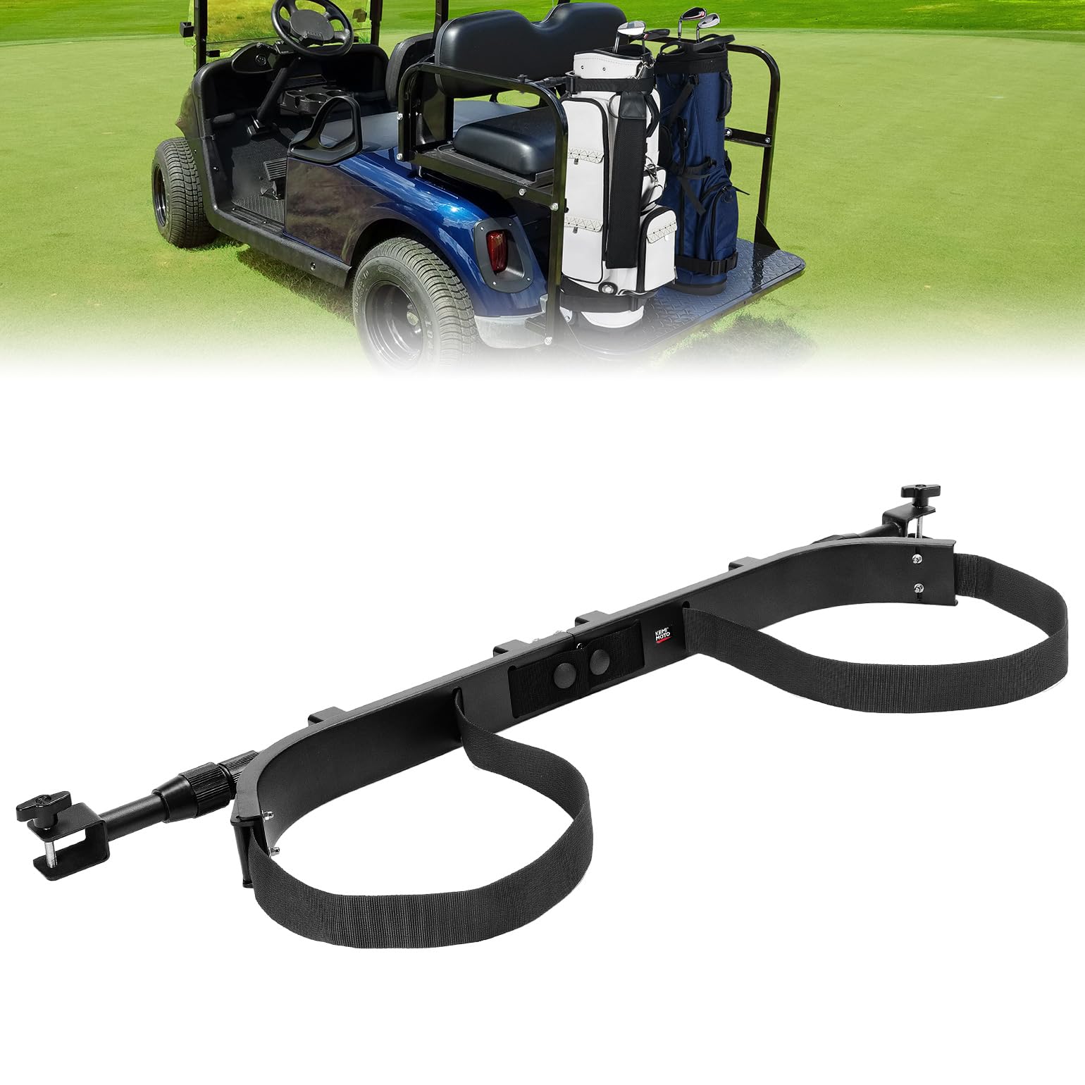 Golf Cart Fishing Rod Holder - with Quick Connect Bracket for Golf Carts  Safety Grab Bars with Rear Seat Kits