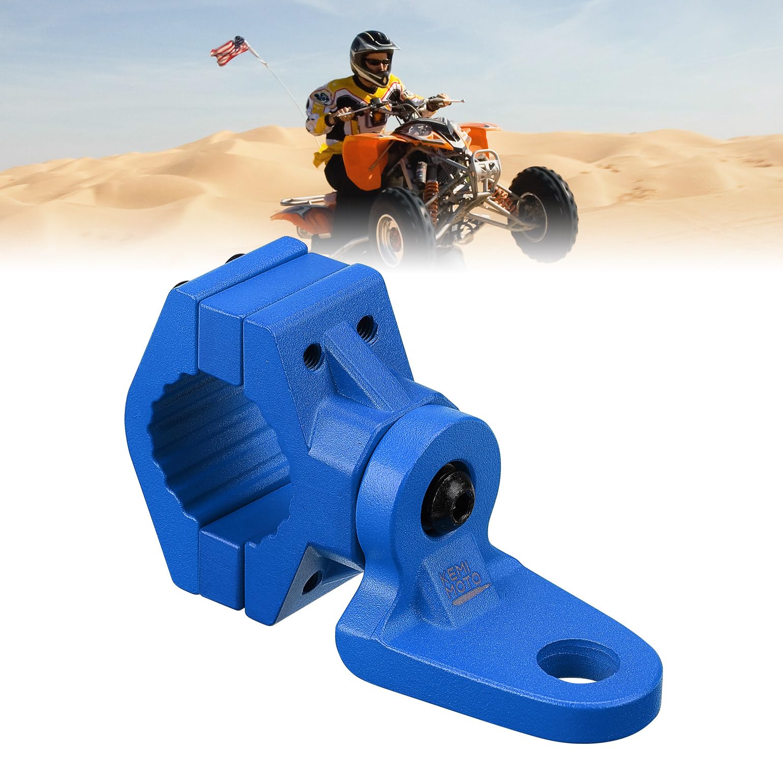 ATV Whip Light / Flag Mounting Bracket for 7/8