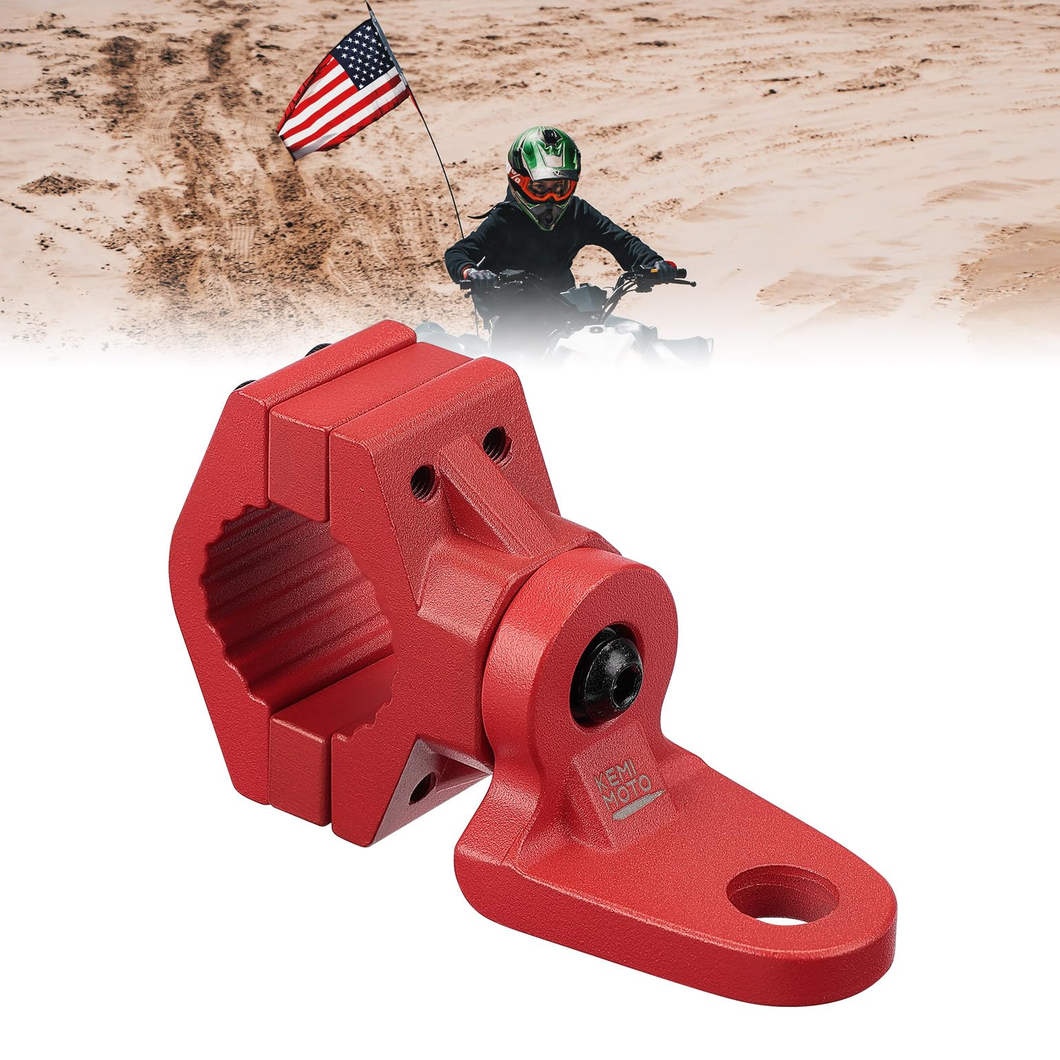 ATV Whip Light / Flag Mounting Bracket for 7/8