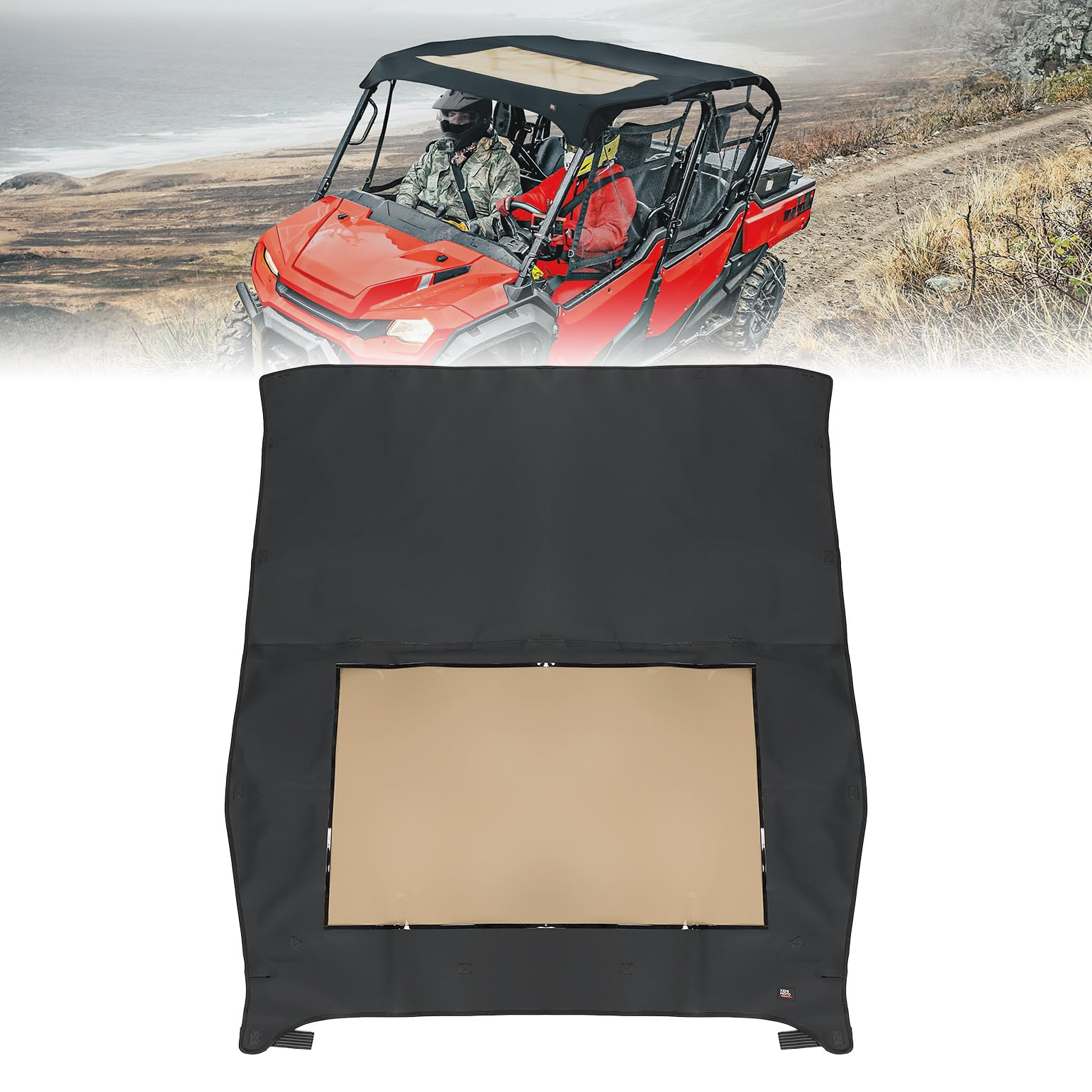 Soft Top Water-Resistant Roof Top For Pioneer 1000-6 - Kemimoto