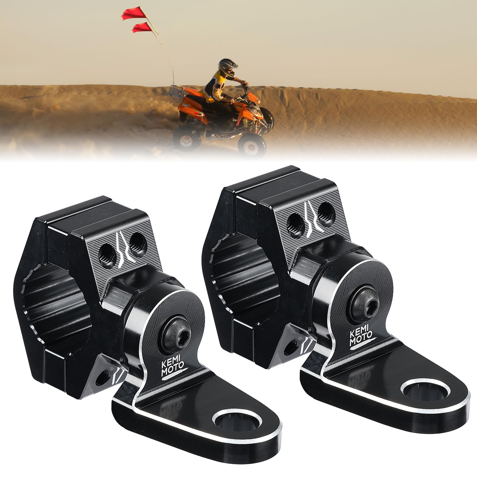 ATV Whip Light Flag Mount Bracket for 7/8