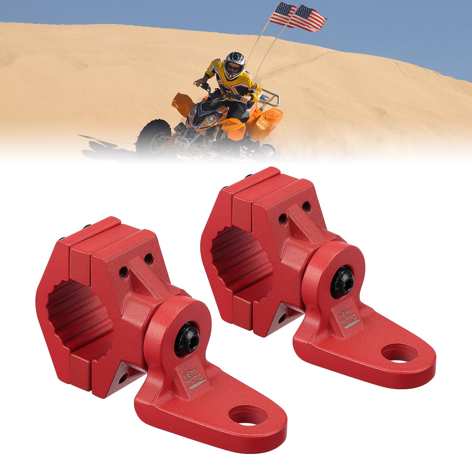 ATV Whip Light / Flag Mounting Bracket for 7/8