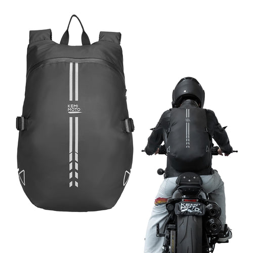 Motorcycle Backpack, 40L Waterproof Helmet Bag - Kemimoto