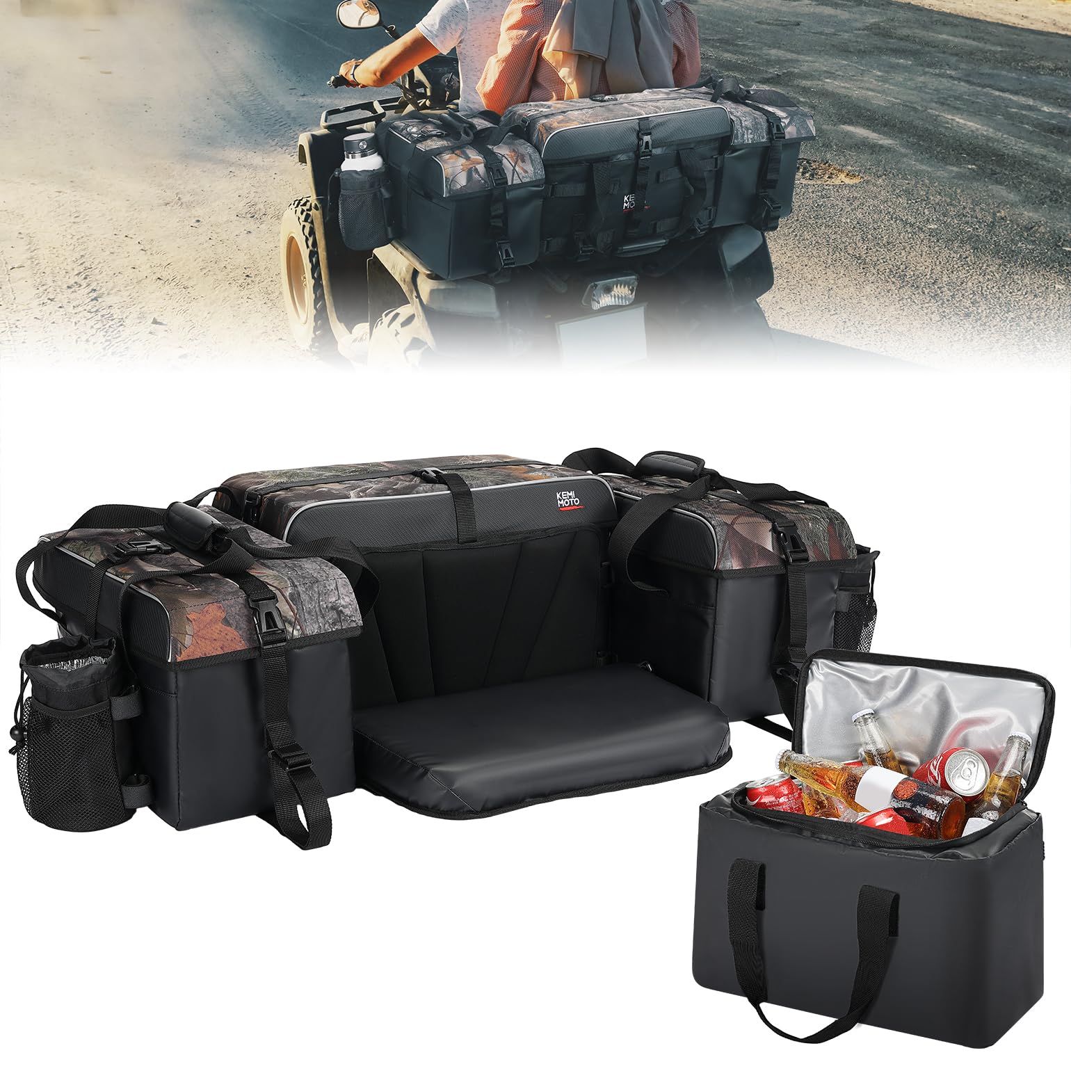 Seat Bag for ATV w/Cushion Soft Cooler Bags - KEMIMOTO – Kemimoto