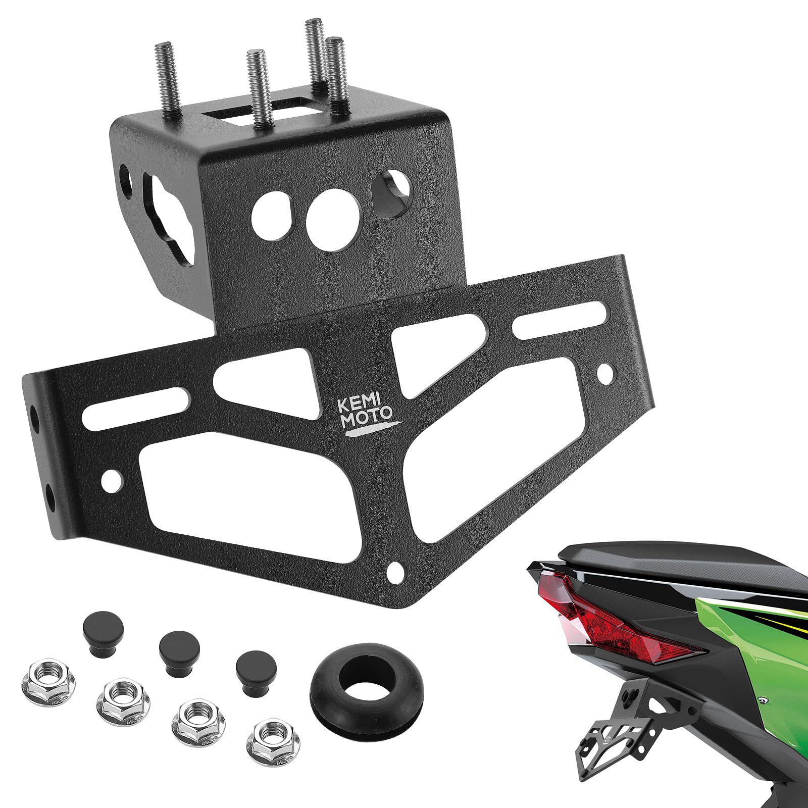 Fender Eliminator Z400 License Plate Bracket for Ninja 400 Z400 - Kemimoto