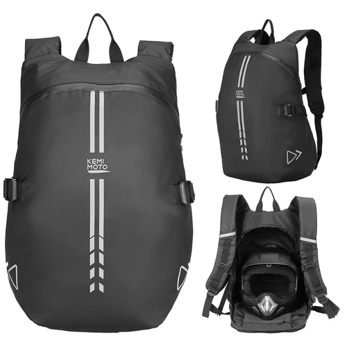 Motorcycle Backpack, 40L Waterproof Helmet Bag - Kemimoto