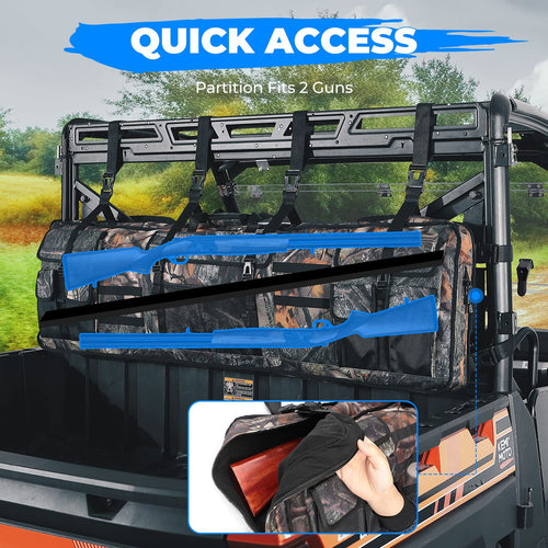 Double UTV Gun Bag Rack