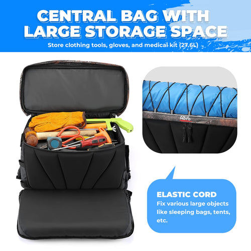 67L ATV Waterproof Storage Bags With Thicker Seat - Kemimoto