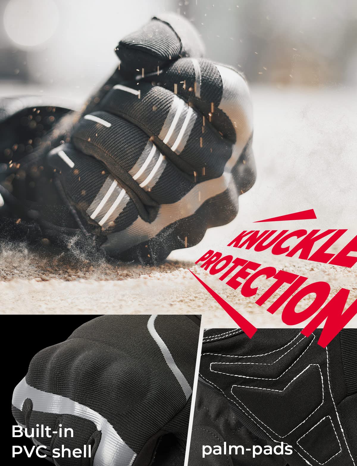 Motorcycle gloves with knuckle hot sale protection